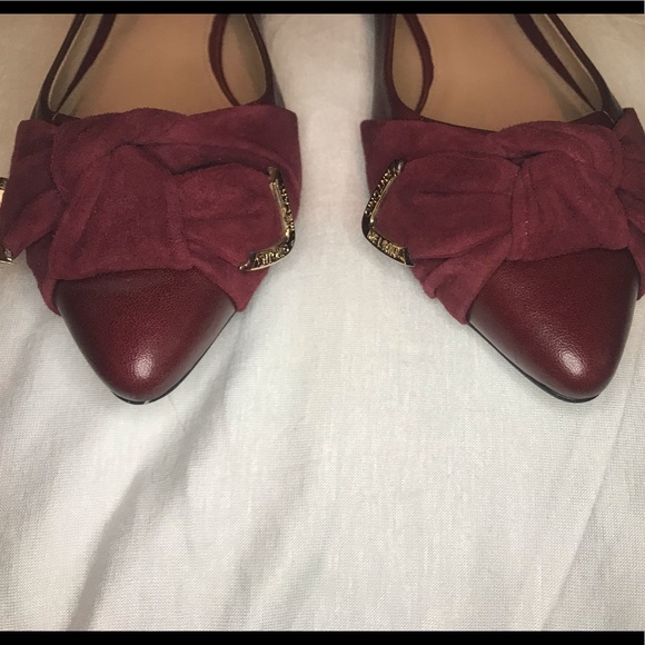 Antonio Melani Bow Wine Flat with sz 8.5 NWOT - Picture 6 of 8